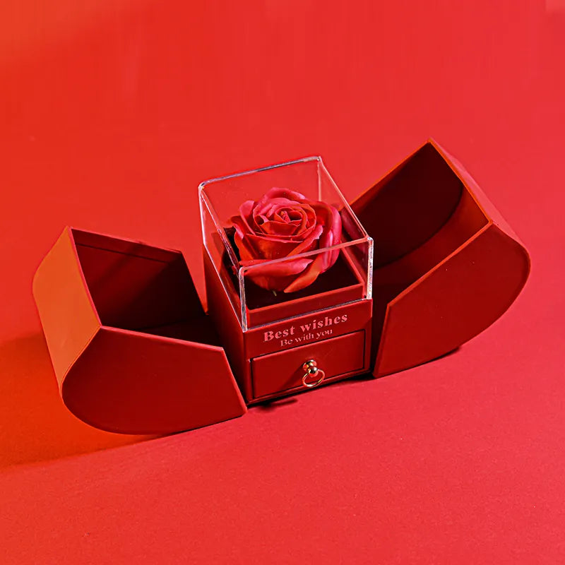 Coffre Cadeau Rose Éternel