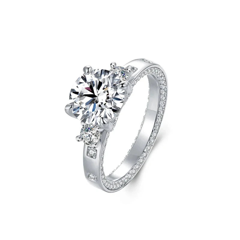 Bague Moissanite VVS en Argent Sterling