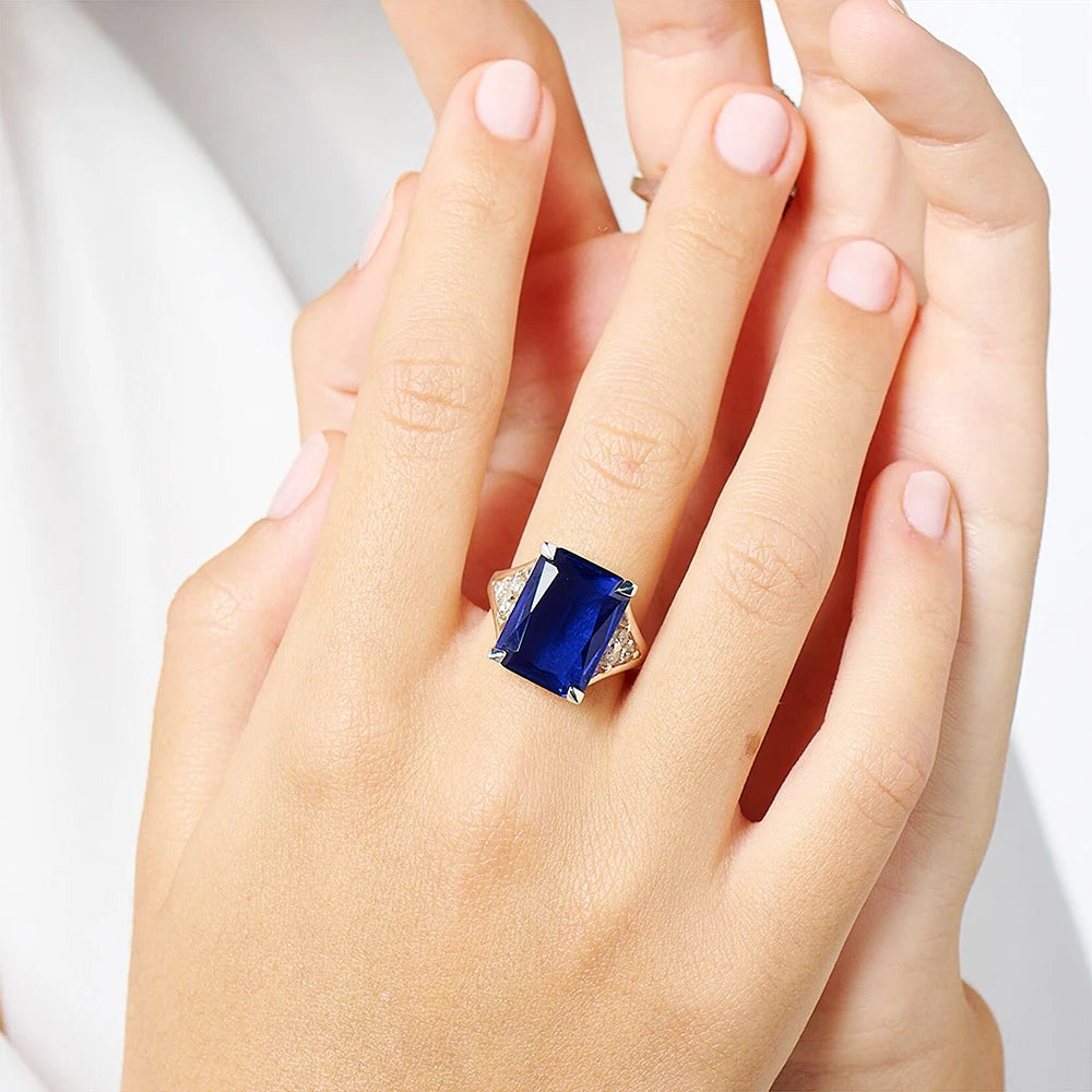 Cocktail Ring Timeless Elegance Stone Fine Jewerly For Women Summer Brand New Classic Gift In Pure Solid 925 Sterling Silver