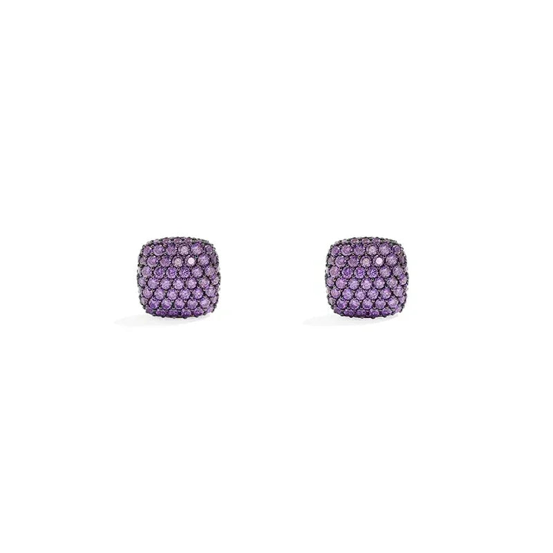 925 Silver December 2023 New Magenta Green Purple Diamond Earrings Necklace Bracelet Ring For Women Luxury Designer Jewelry