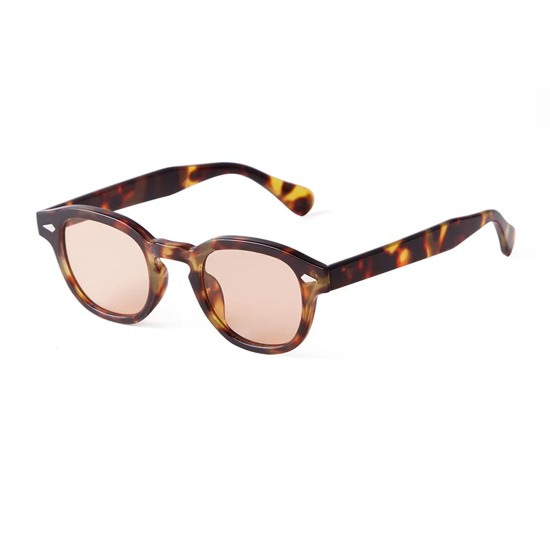 Lunettes de Soleil Rondes Vintage à Écaille de Tortue