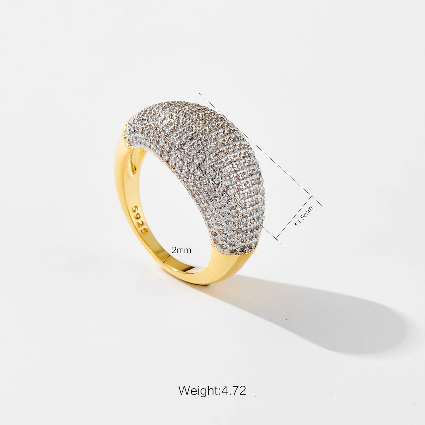 bague Femme en Argent avec Cyanite et Zircons, Élégance Classique pour Fiançailles et Mariages