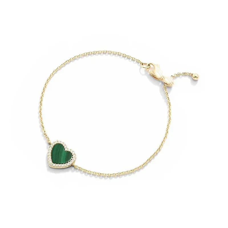 LI KI High quality 925 Sterling Silver June 2023 New Malachite Love Earrings Fashion Exquisite Jewelry Gifts To Friends
