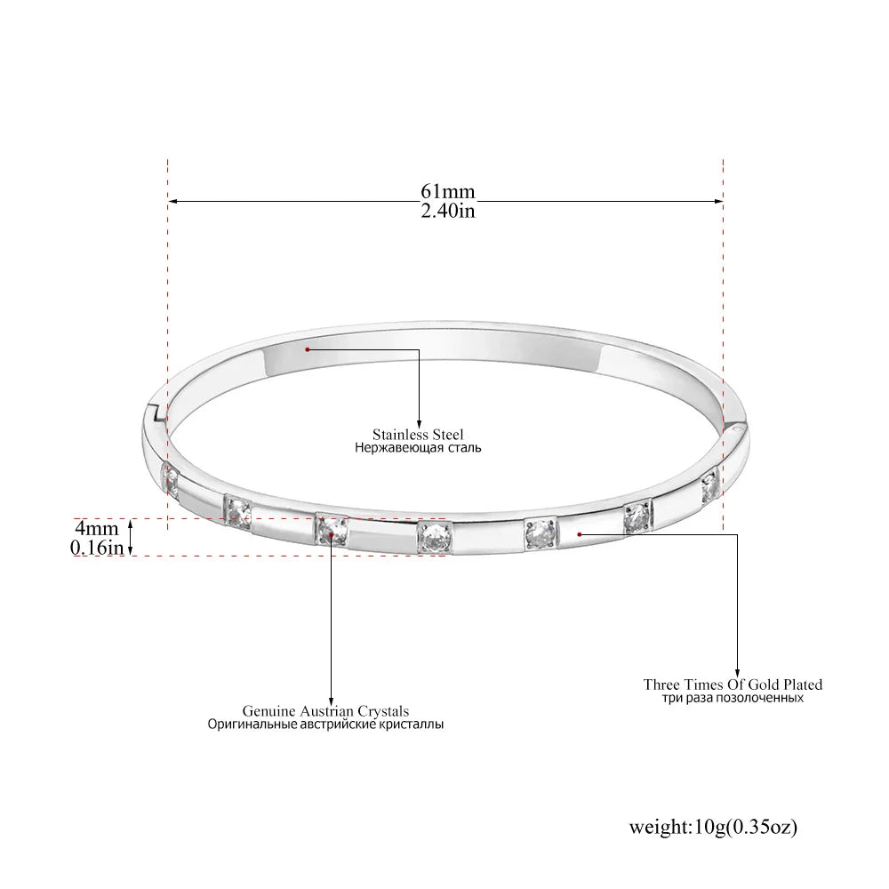 Bracetle Inoxydable avec Zircon Cubique
