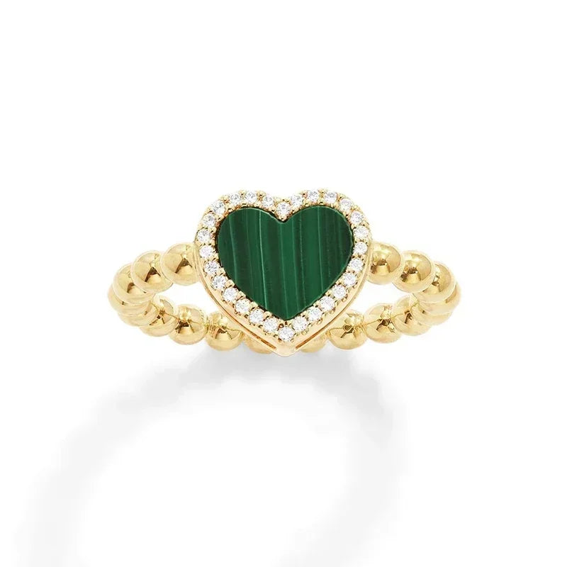 LI KI High quality 925 Sterling Silver June 2023 New Malachite Love Earrings Fashion Exquisite Jewelry Gifts To Friends