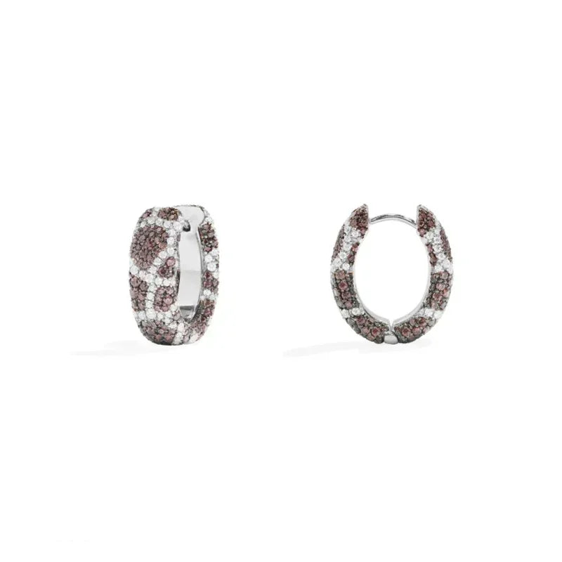 925 Silver January 2024 New Leopard Print Colorful Diamond Earrings Necklace Bracelet Ring For Women Luxury Designer Jewelry