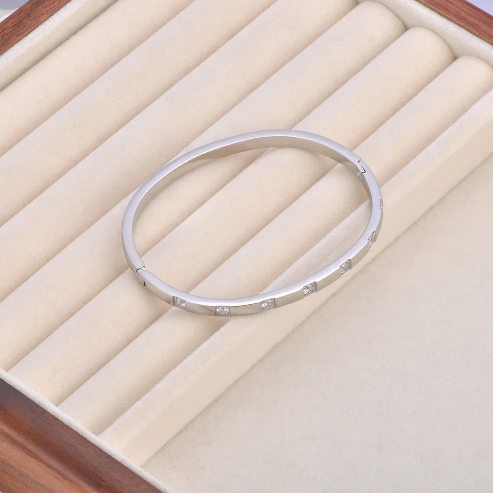 Bracetle Inoxydable avec Zircon Cubique