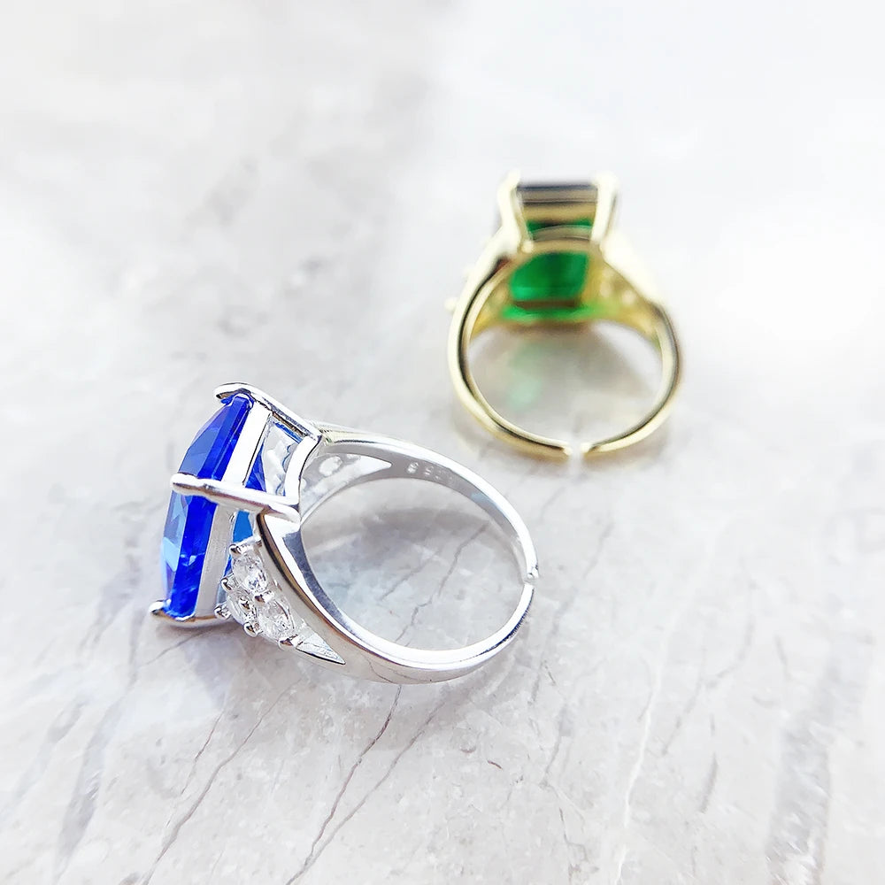 Cocktail Ring Timeless Elegance Stone Fine Jewerly For Women Summer Brand New Classic Gift In Pure Solid 925 Sterling Silver