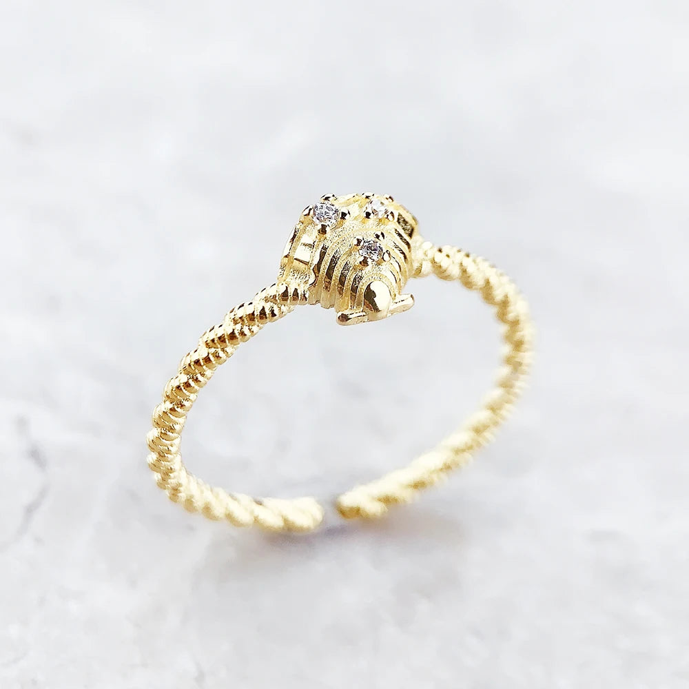 Anneau Corde Avec Coquillage Or, Bijoux Fines Europe Pour Filles Femmes Printemps Nouvel Amour Cadeau Romantique En Argent Sterling 925, Super Offres