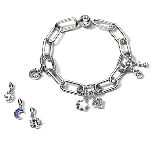Bracciali Abalorios Pulseras con perline d'argento