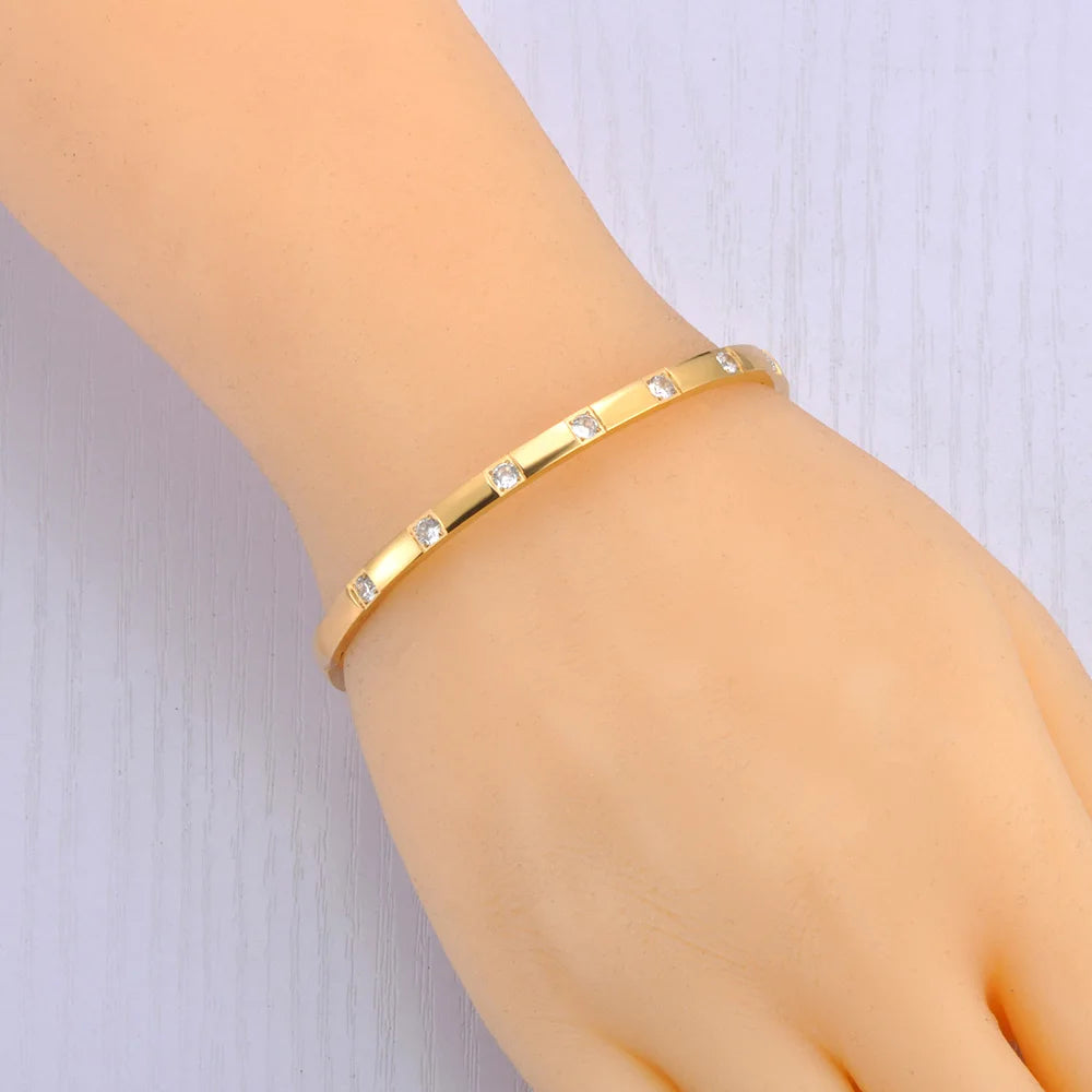 Bracetle Inoxydable avec Zircon Cubique