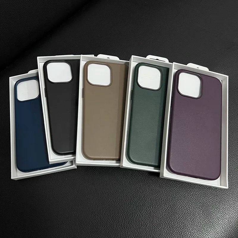 Étui en Cuir PU Magsafe pour iPhone 15 - Protection Élégante et Magnétique d'Apple