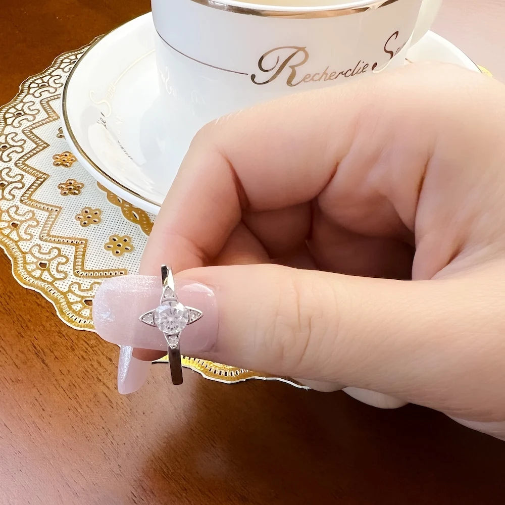 Bague Empilable en Forme d'Étoile - 925 Argent Sterling