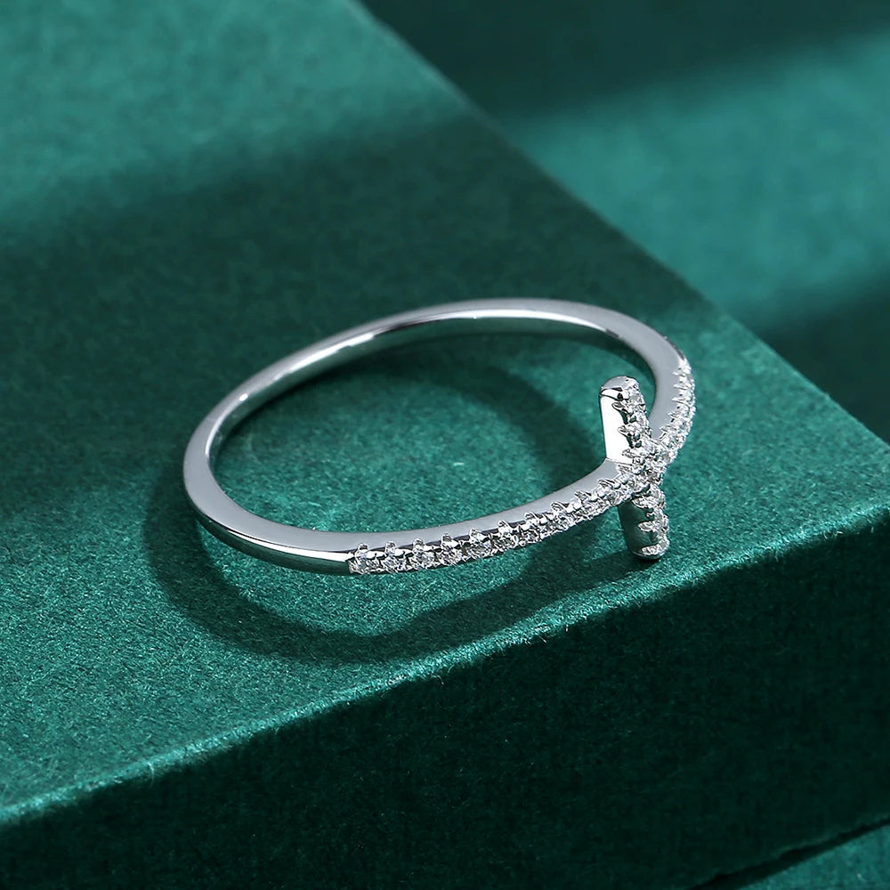 Anello Croce Eternity da donna in argento