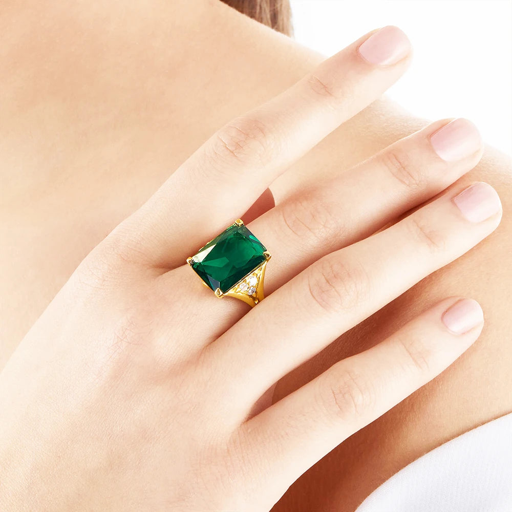 Cocktail Ring Timeless Elegance Stone Fine Jewerly For Women Summer Brand New Classic Gift In Pure Solid 925 Sterling Silver