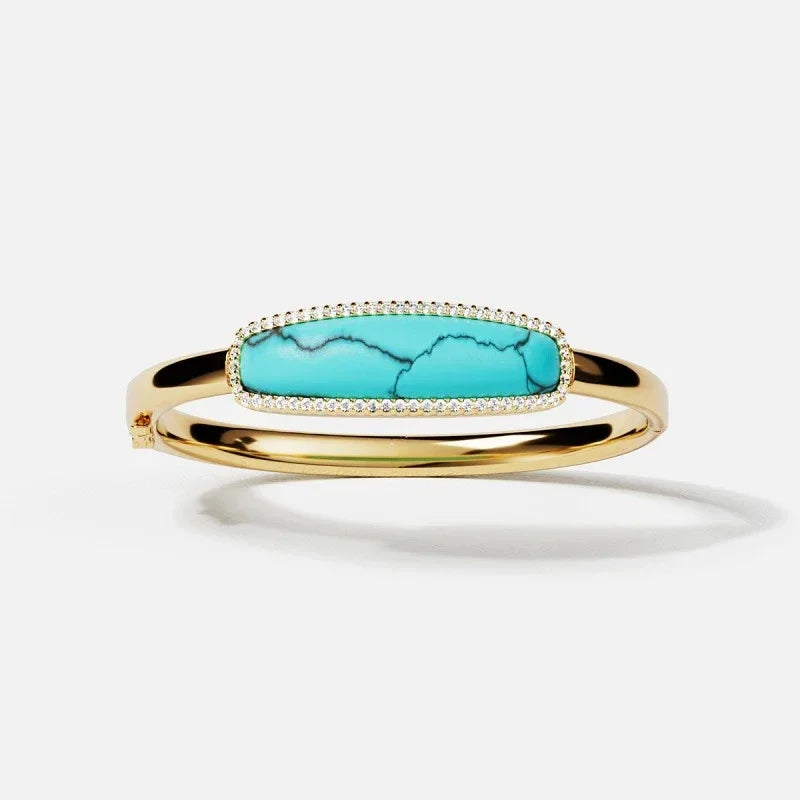 LI KI High Quality 2024 New Turquoise Series Necklace Earrings Ring Bracelet For Women Luxury Designer Jewelry