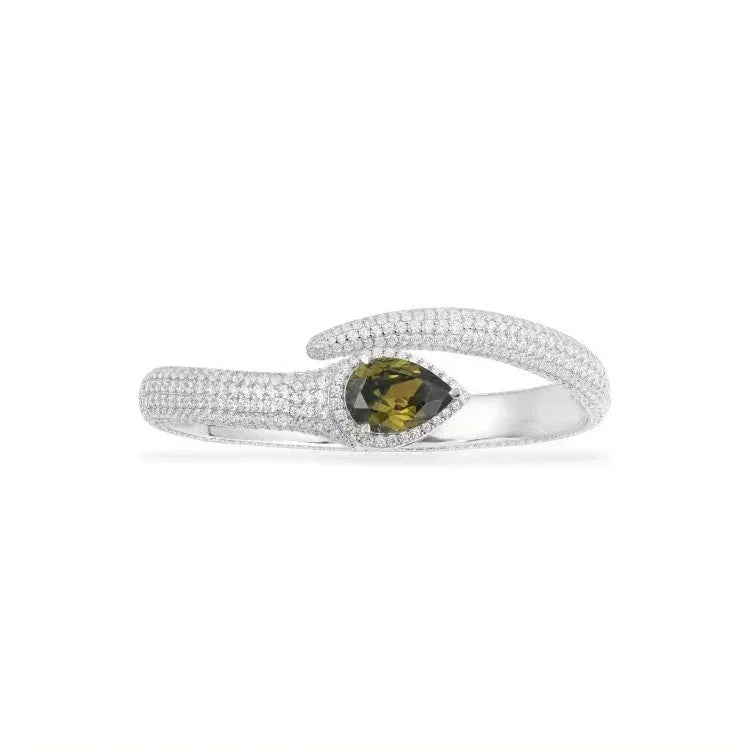 Bracelet Serpent Ours Vert en argent 925