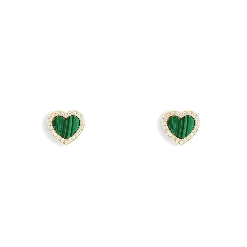 LI KI High quality 925 Sterling Silver June 2023 New Malachite Love Earrings Fashion Exquisite Jewelry Gifts To Friends