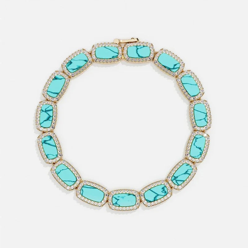 LI KI High Quality 2024 New Turquoise Series Necklace Earrings Ring Bracelet For Women Luxury Designer Jewelry