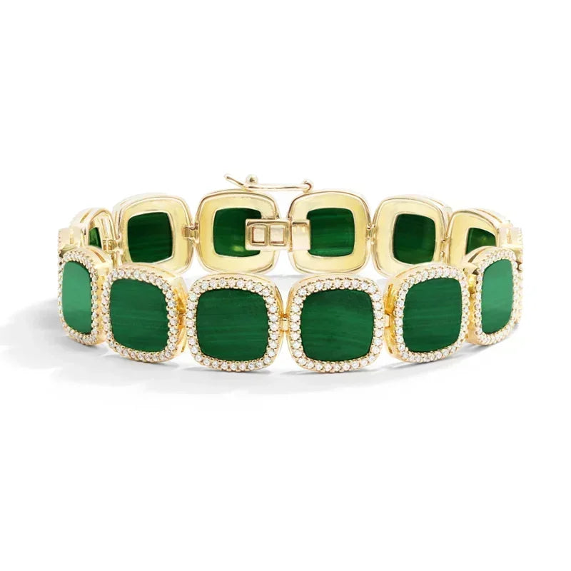 LI KI High quality 925 Sterling Silver June 2023 New Malachite Love Earrings Fashion Exquisite Jewelry Gifts To Friends