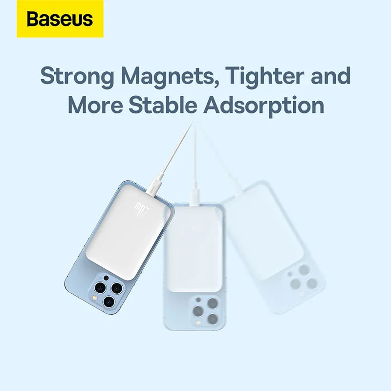 Power Bank Magnétique 20W 6000mAh - Chargeur Portable Sans Fil