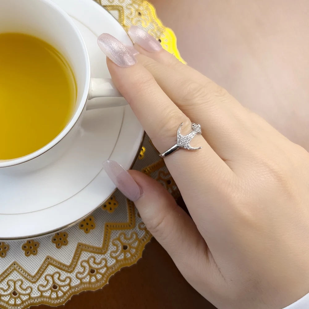 Bague Love Hope Anchor - 925 Argent Sterling: Un Symbole d'Espoir et d'Amour