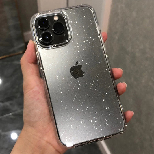 Coque de Luxe à Paillettes et Bumper Transparent pour iPhone