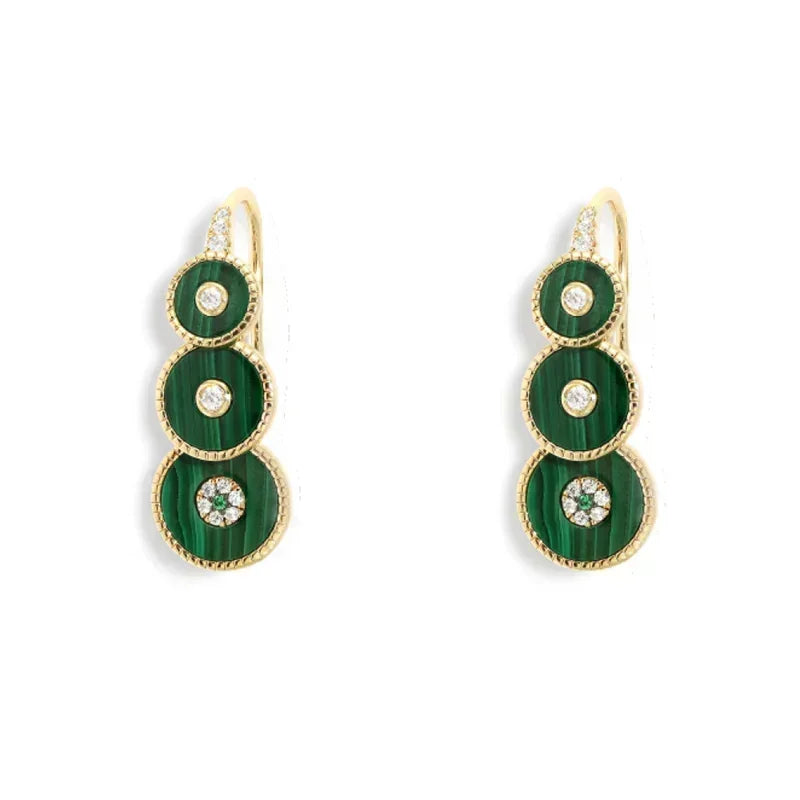 LI KI High quality 925 Sterling Silver June 2023 New Malachite Love Earrings Fashion Exquisite Jewelry Gifts To Friends