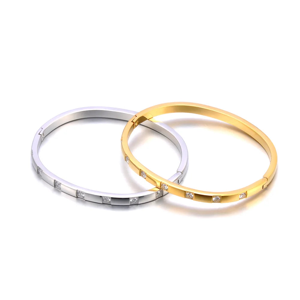 Bracetle Inoxydable avec Zircon Cubique