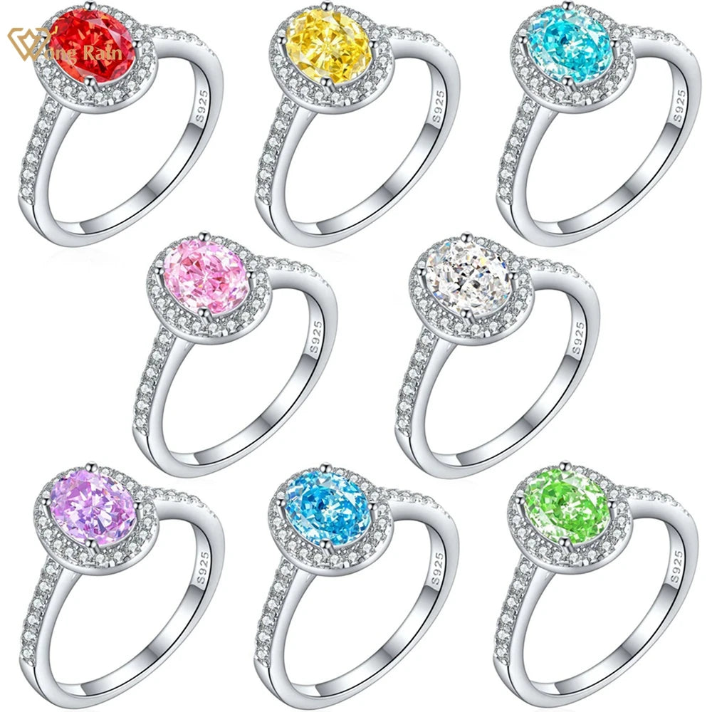 Bague de Mariage et de Fiançailles à Trois Pierres en Argent avec Saphir Blanc Marquise et Diamant Sona