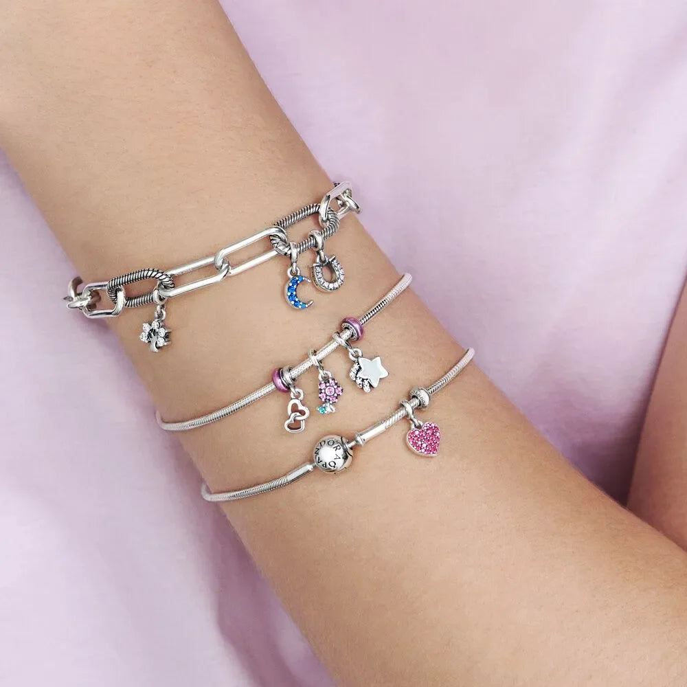 Bracciali Abalorios Pulseras con perline d'argento