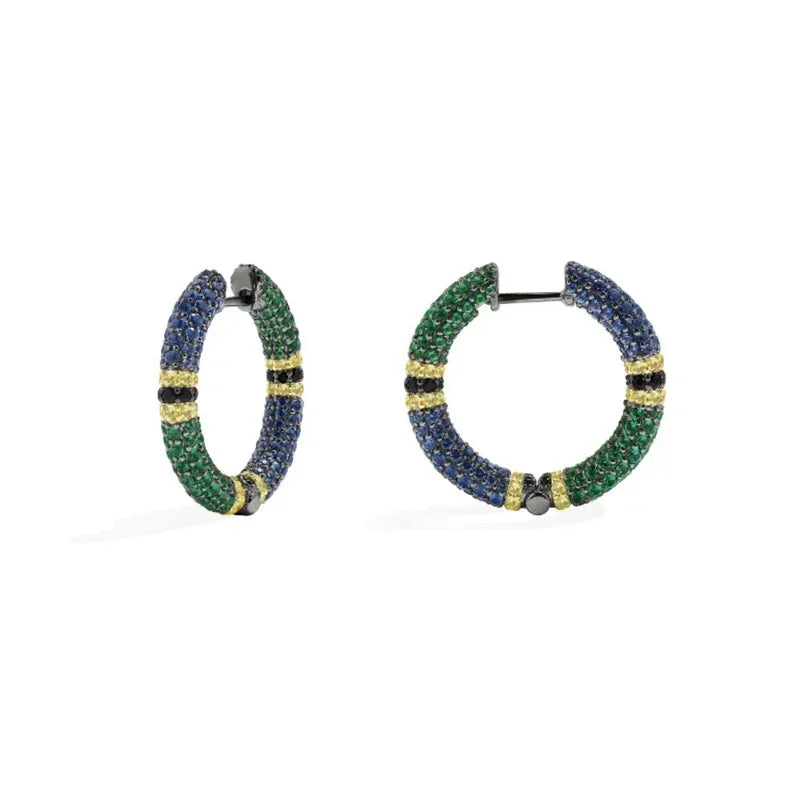 925 Silver January 2024 New Leopard Print Colorful Diamond Earrings Necklace Bracelet Ring For Women Luxury Designer Jewelry