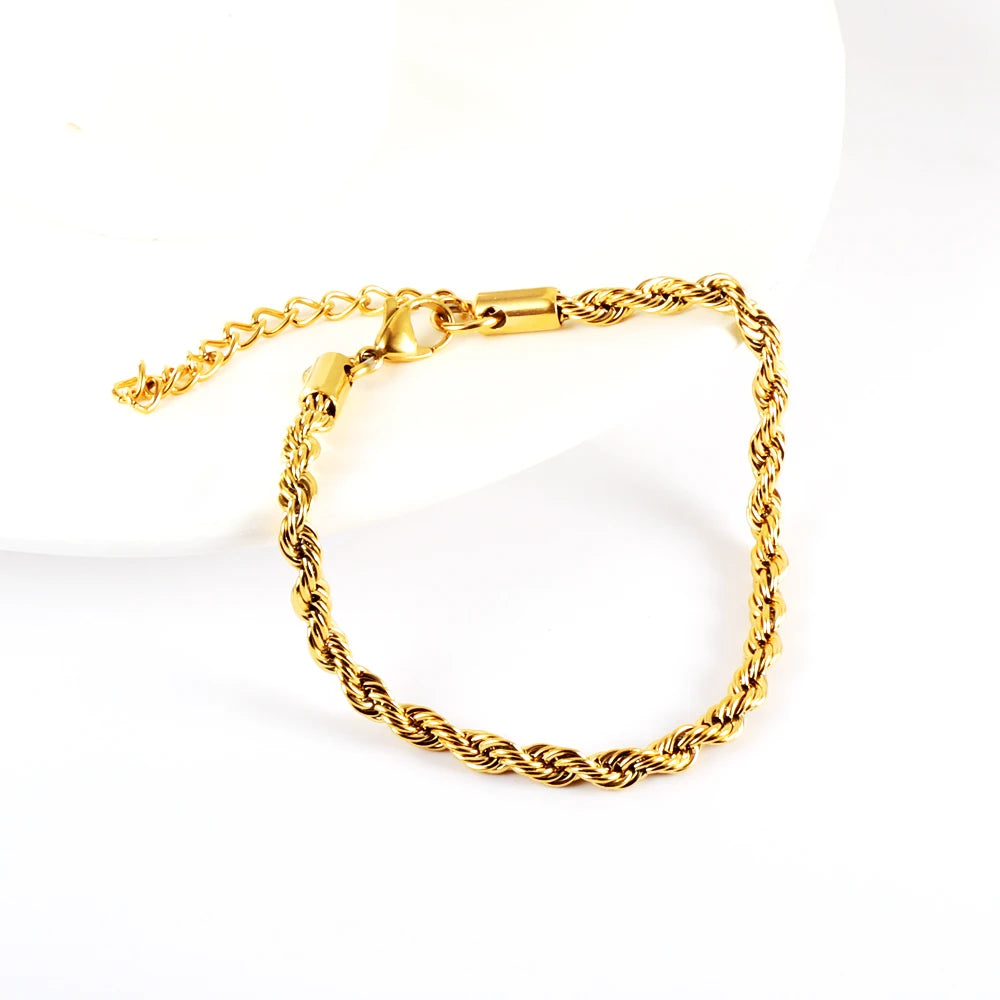 Bracelet Chaîne à Maillons en Acier Inoxydable