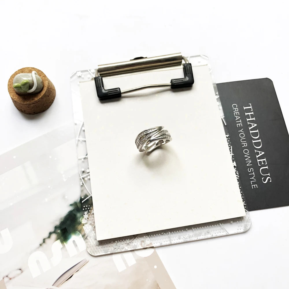 Ring Leaves Europe Style Fine Jewerly For Women Brand New Trendy Gift In Pure 925 Sterling Silver