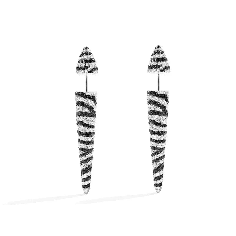 RP November S925 Sterling Silver Single Colorful Cone Geometric Fashion Earrings Necklace Women's Advanced Fashion Jewelry