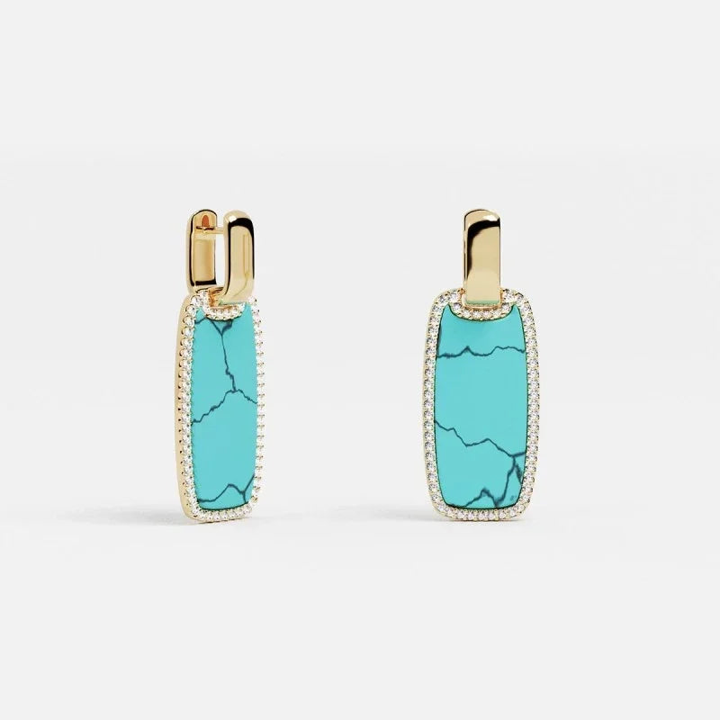 LI KI High Quality 2024 New Turquoise Series Necklace Earrings Ring Bracelet For Women Luxury Designer Jewelry