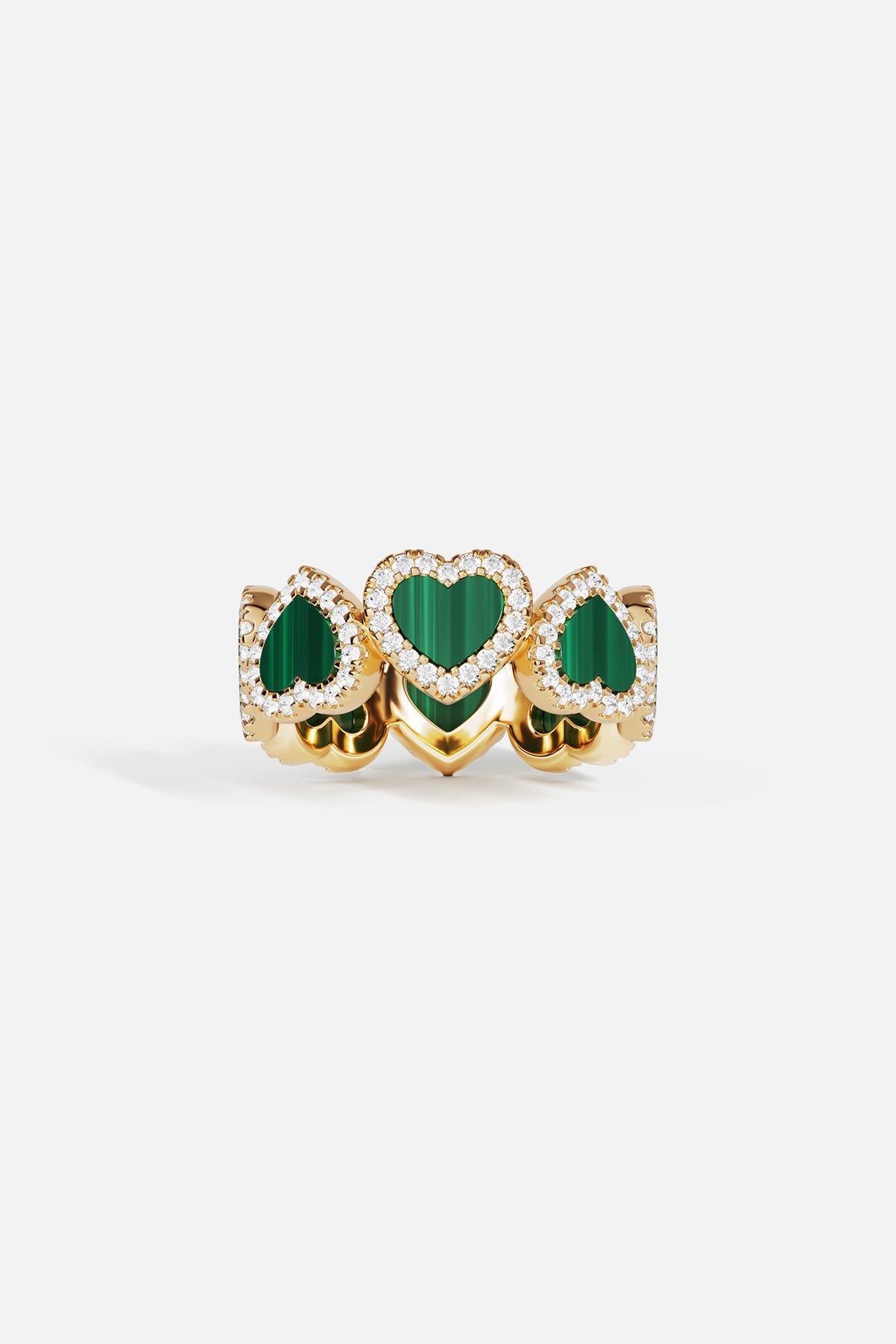 Bague Cœur Malachite – EternalBond