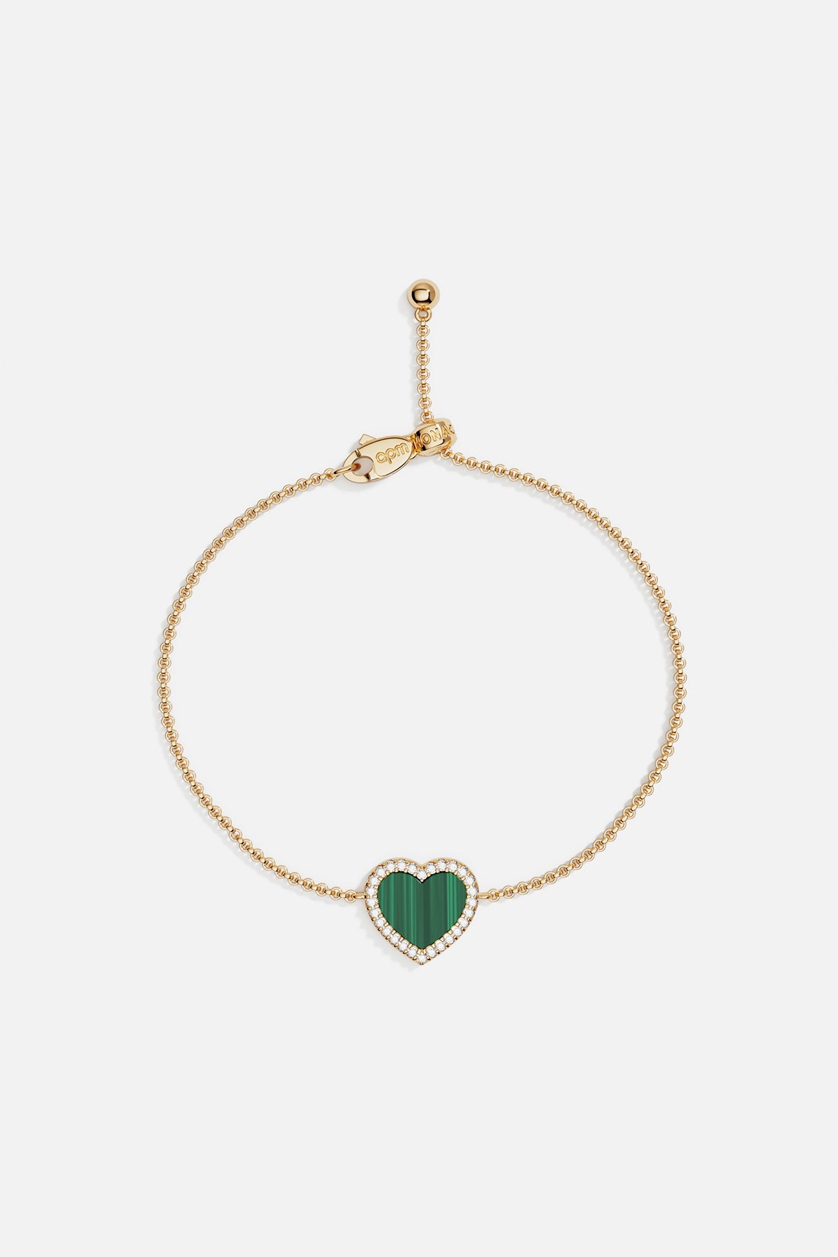 Bracelet Ajustable Cœur Malachite