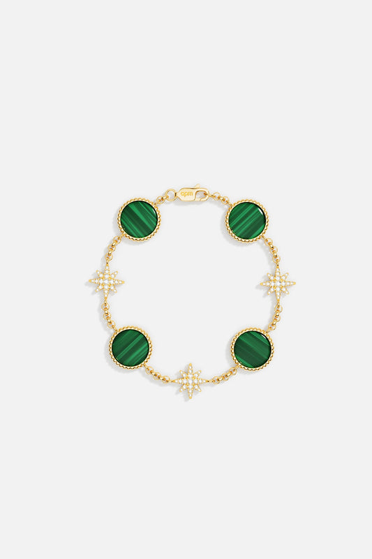 Bracelet Météorites Malachite