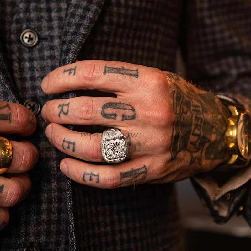 Chevalière Aigle Royal en Plaqué Or pour Hommes