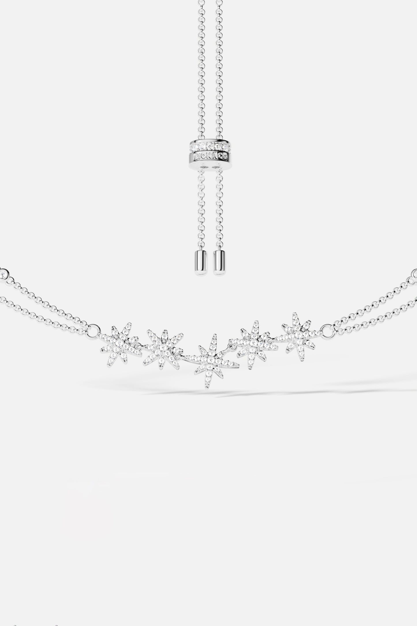 Collier Ajustable Météorites Double Chaîne
