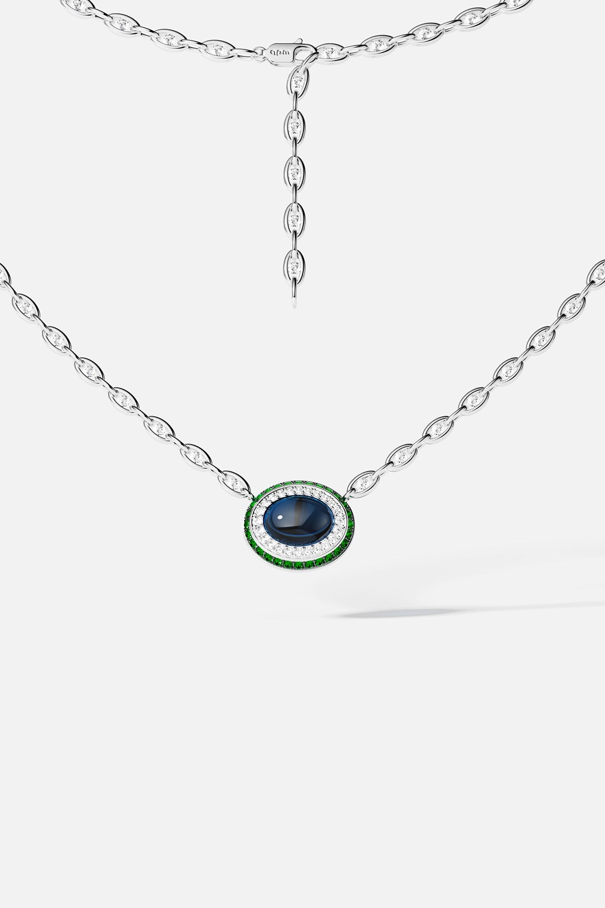 Collier Chaîne Bold Bleu Vert