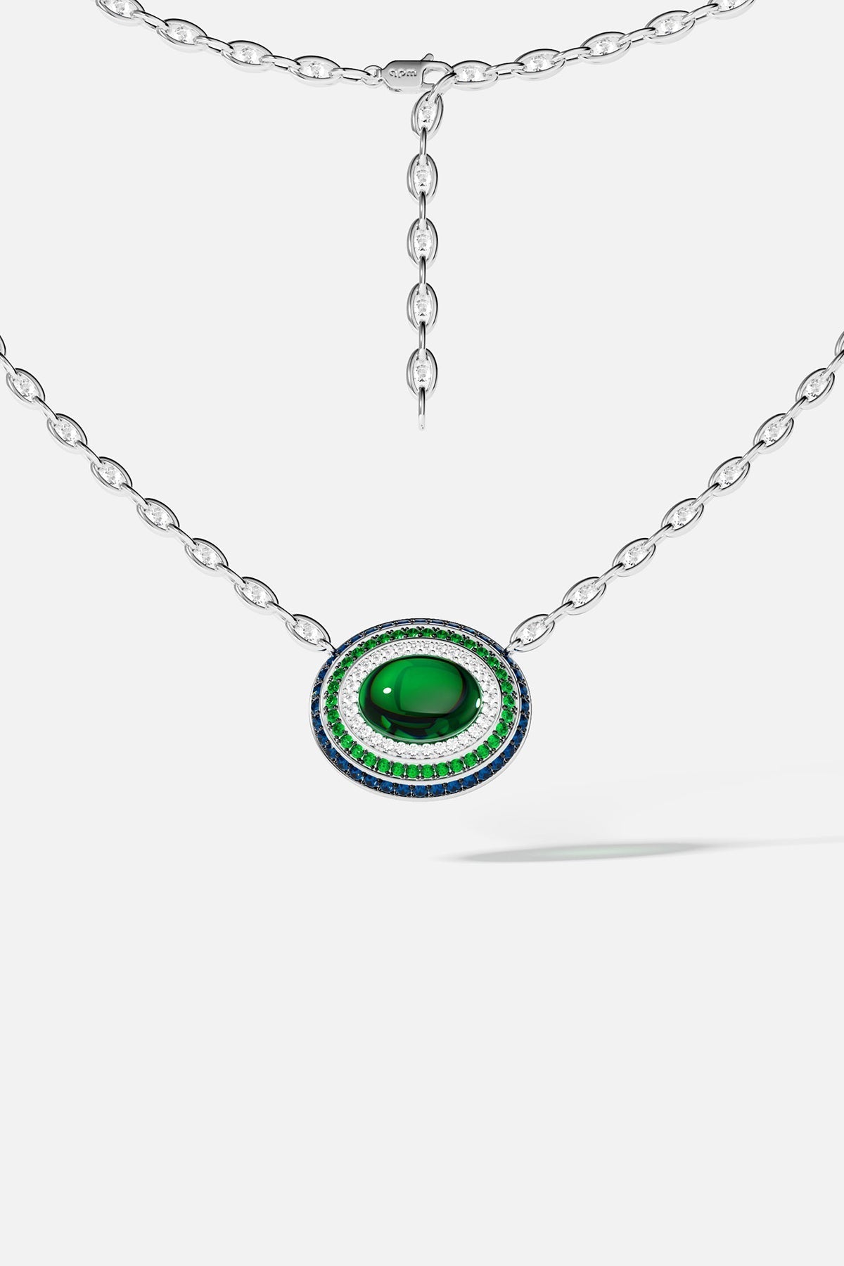 Collier Chaîne Bold Bleu Vert