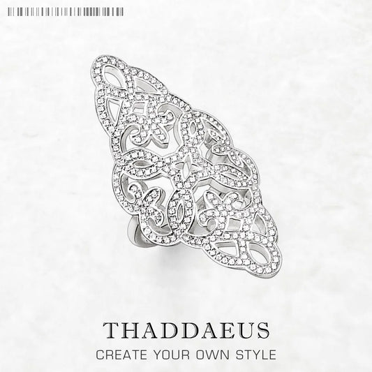 Bague de Cocktail en Argent Sterling 925 - Ensemble de Mariage avec Pierre CZ