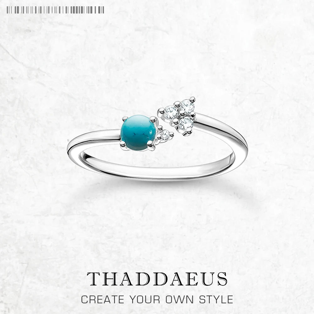 Bague Flèche Bleue - Joaillerie Fine pour Femmes - Esprit Océan en Argent Sterling 925