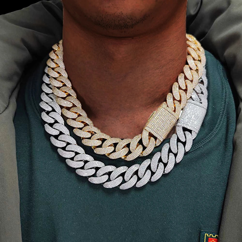 Chaîne cubaine plaquée or 18 carats