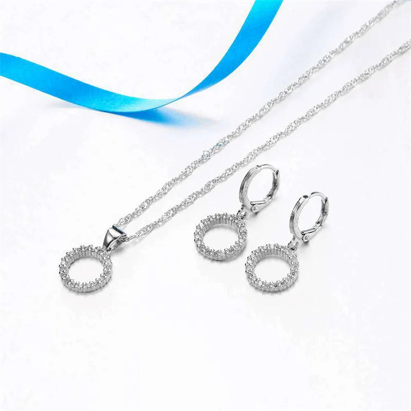 Ensemble de Bijoux Nuptiaux en Argent