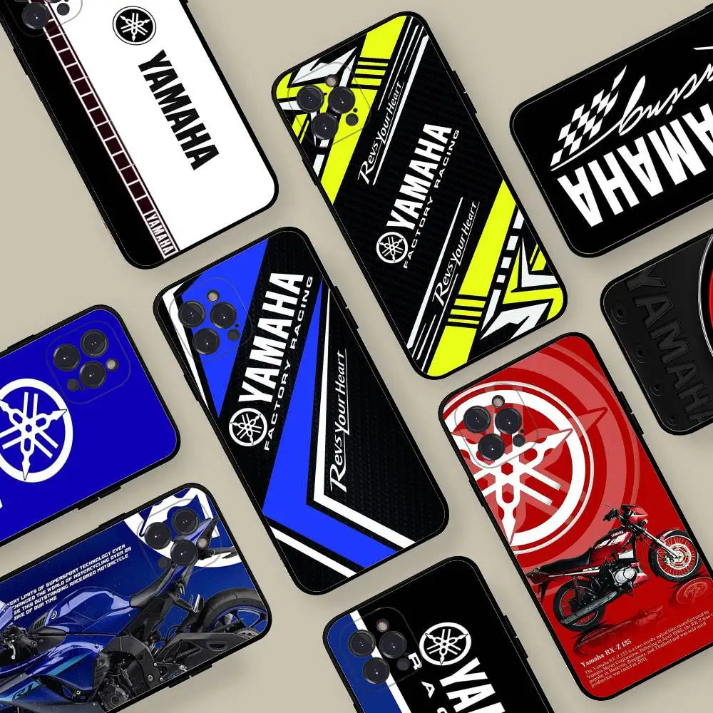 Coque Silicone Motif YAMAHA pour iPhone 11 à 17 – Pro, Pro Max, Plus, Mini