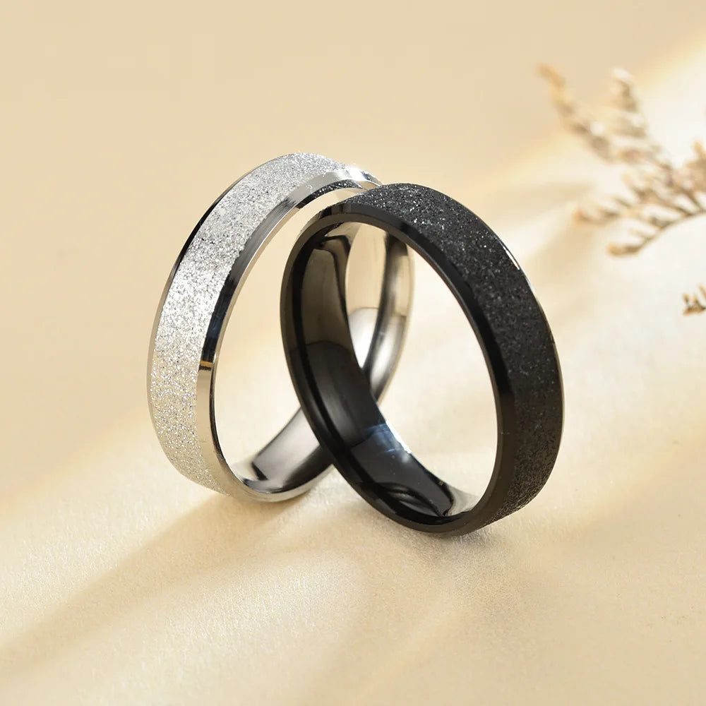 Bague Unisexe EternalBond en Acier Inoxydable Noir - Cadeau Idéal pour Anniversaires et Engagements