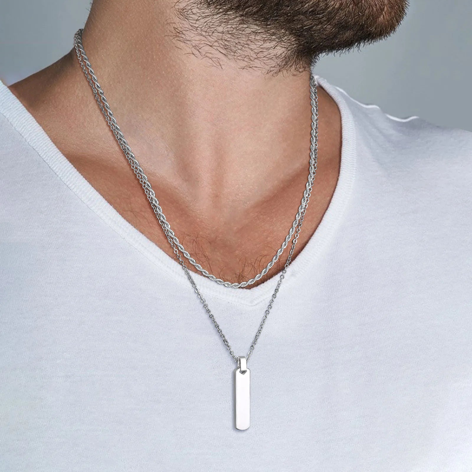 Ensemble de colliers géométriques à barres